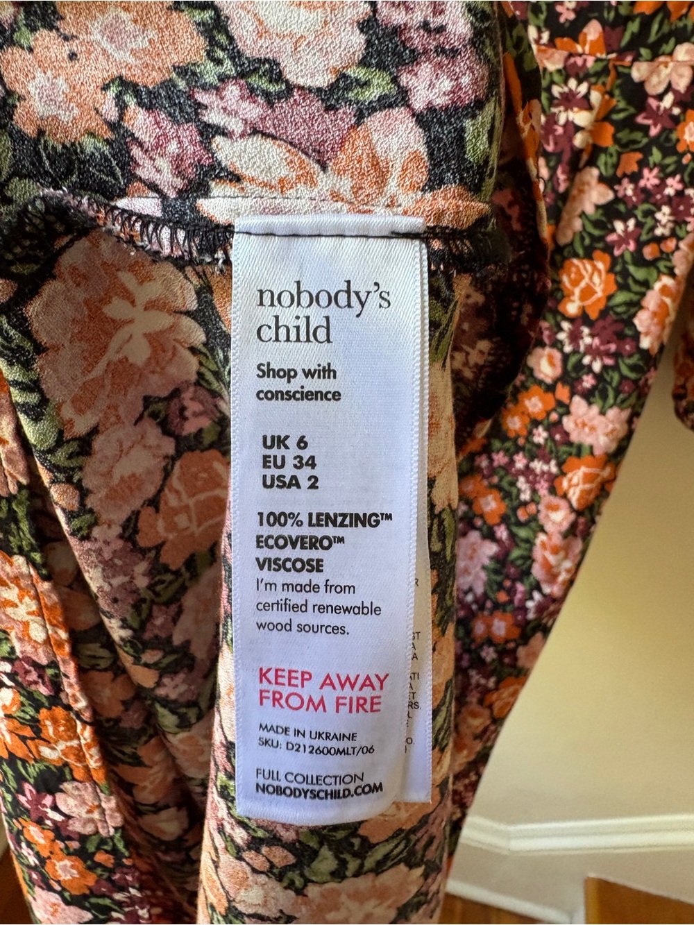 Nobody's Child Floral Phoebe Collared Midi Dress - Picture 11 of 16